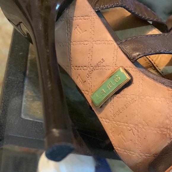 L.A.M.B. Jaco Caged Lace Up Heel Sandals - Picture 12 of 14